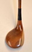 Fine Ted Ray's shallow face light stained persimmon driver - stamp mark visible with full length