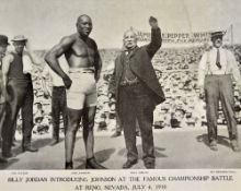 World Championship Jack Johnson and Jim Jeffries Boxing Prints - 'Billy Jordan Introducing