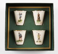 Pointers London & Edinburgh "Golfers and Golf Clubs" bone china toddy set - decorated with Harry