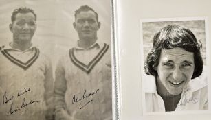 Folder of MCC Cricket 1950-51 photographs 17 in total including 8 signed examples; Titmus, Staham,