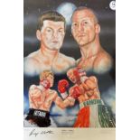 Boxing Ricky Hatton Signed Print a colour print 'Hatton v Magee' 2002 Manchester signed by the