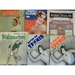 1930s onwards Tennis Magazine Selection to include 'Revue De Tennis' 1 and 15 Oct issues, 1932 '