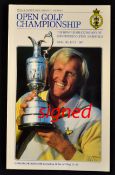 1987 Open Golf Championship programme signed by the winner Nick Faldo - played at Muirfield and