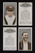 Godfrey Phillips 'Famous Cricketers' Cigarette Cards complete set of 32 cards.