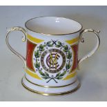 M.C.C. Cricket Spode Commemorative Loving Cup - for the 'M.C.C. Bicentenary 1987', double handled,
