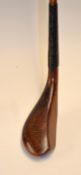 H. Philp replica longnose baffie fitted with an ash shaft and stamped Hickory Sticks Golf Co St