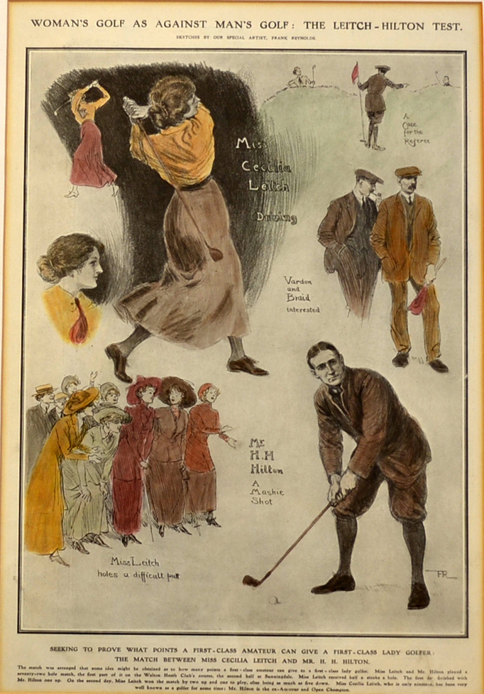 Reynolds, Frank (After) 2x COLOURED GOLF TOURNAMENT PRINT MAGAZINE EXTRACTS - both Sketches from - Image 2 of 3