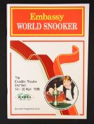 1995 World Snooker Signed Programme - at the Crucible Theatre 14-30 April, with signatures including