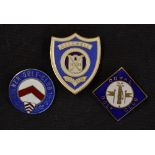 3x enamel golf club membership badges to include Kolner (Germany) G.C stamped with continental