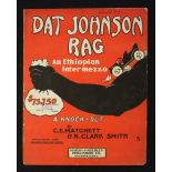 Scarce - 'Dat Johnson Rag' Music Sheet - An Ethiopian Intermezzo, tribute to Jack Johnson, 'A