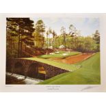 Baxter Graeme (after) signed AUGUSTA USA THE 12TH GREEN colour print signed by the artist in