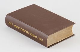 Wisden Cricketers' Almanack 1915 - 52nd edition - with wrappers, rebound in brown cloth boards