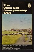 1964 St Andrews Official Open Golf Championship programme - won by Tony Lema c/w 2x draw sheet