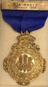 1908 Royal Cromer Golf Club medal and ribbon - c/w bar engraved G.A Greig Scratch 1908