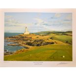 Baxter, Graeme (after) signed AILSA COURSE TURNBERRY colour print signed by the artist in pencil