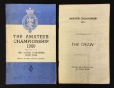 1960 Official Amateur Golf Championship programme - played at Royal Portrush and won by popular