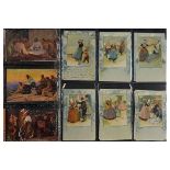 Assorted Postcards - includes Religious Scenes, CWF Series Children, The Ellanbee 'Dutch Art',