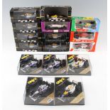 16x Boxed Diecast Racing Car Models mostly Formula 1 cars by Onyx with others, all boxed. Small box