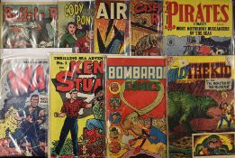 Mixed Comic Book Selection to include Billy The Kid, Bombardier Comics, Ken Stuart, War, Pirates,