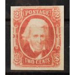 Unused 2 cents 1863 Postage stamp with portrait of Andrew Jackson.