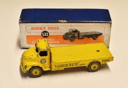 Dinky Supertoys Diecast 533 Leyland Cement Wagon in yellow, with original box.