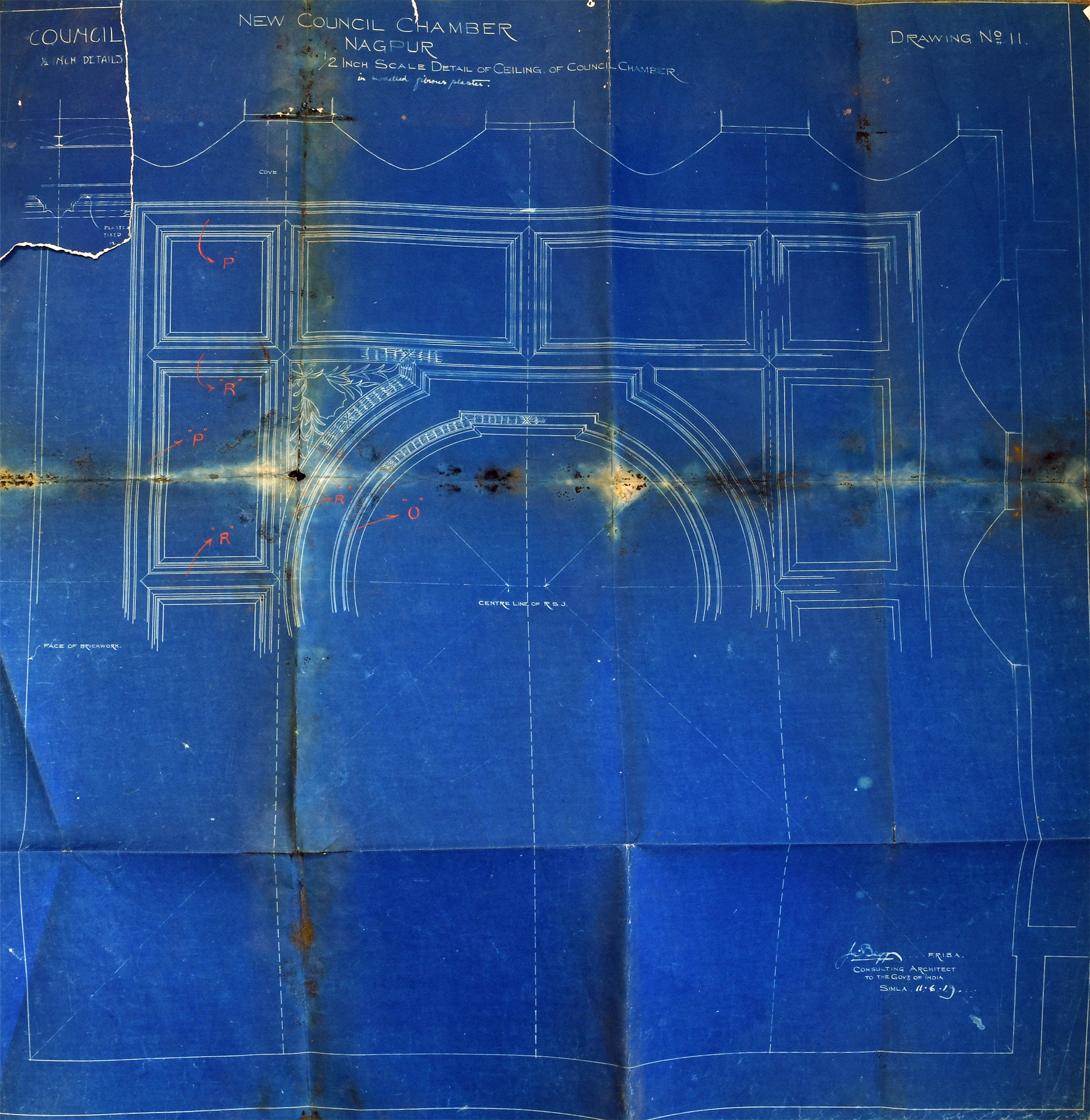Bhai Ram Singh Plans and Blue prints - A selection of folding plans and blueprints of various - Image 2 of 2