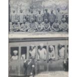 WWI Sikhs in France Postcards - 2x French Postcards showing Sikhs aboard - depicts a ship to the