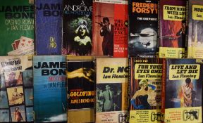 Group of 10x Ian Fleming James Bond Paperback Books by Pan books including Casino Royale, Moonraker,