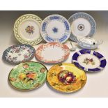 Selection of Assorted Ceramic Plates including Wedgwood Florentine Turquoise (second quality),