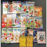 Selection of Rupert Annuals c.1960's to 2000's plus two Rupert Books, Rupert and Edward at the