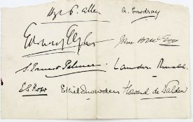 WITHDRAWN - Autographs - Edward Elgar Signature -