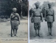 WWI Postcards of Sikh Soldiers in France - 2x First World War Postcards of Sikh Soldiers in