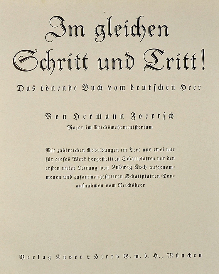 1934 'Im gleichen Schritt und tritt' [The Sound Book of the German Army] complete with 2 records - Image 2 of 2