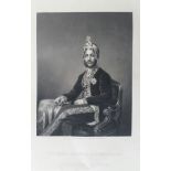 Maharajah Duleep Singh, c.1859 Engraving. A fine steel engraving by D.J. Pound after a John Mayall