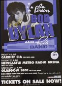 Autograph - Bob Dylan Signed Poster in ink to the front, framed measures 33x46cm approx.