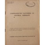 WWII Underground Factories in Central Germany Report Combined Intelligence Objectives Sub-