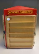 Hornby Railways Advertising Display Case triangle case on swivel base, 60cm high, 45cm wide, with