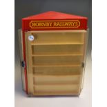 Hornby Railways Advertising Display Case triangle case on swivel base, 60cm high, 45cm wide, with