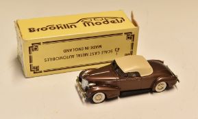 Brooklin Models Diecast 1940 Cadillac V16 Convertible Coupe with original box.