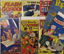 Mixed Comic Book Selection to include Looney tunes No1, Popeye No5, Mandrake The Magician No13,