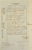General Sir John Fraser (1760-1843) Pay Office Receipt - dated 27 Feb 1811, as Staff at Gibraltar