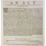 Commonwealth Poster (Broadside) 1651 - Entitled "An Act Enabeling The Commissioners Of The Militia