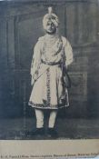 Maharajah Bhupinder Singh of Patiala Postcard - A fine rare early Indian portrait postcard of HH