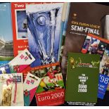 Assorted Sporting Ephemera to include UEFA Cup Bayer 04 vs Barcelona 29th Feb 1988, 2002 FIFA