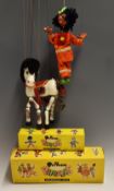 1960s Pelham Puppet 'Horse' with red saddle, grey tail with red ribbon, in white plus 'Indian