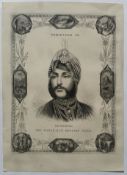 Maharajah Duleep Singh Engraving 1873 - A rare steel-engraving titled 'His Highness The Maharajah