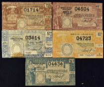 Cuba - 1915-1917 Lottery Tickets - with 'Republica de Cuba Loteria Nacional', decorated, appear in