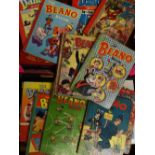 British Comic Books - 'The Dandy' and 'The Beano' hardback books including a 1950s/60s mix, plus