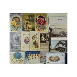 Early 20th Century Assorted Postcards - including Embossed Greetings, Valentines, Love,