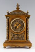 'Japy Freres Cie Med D Honneur' Brass Mantle Clock column support ends, ornate design, with 5x